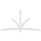 Ekena Millwork Davenport Architectural Grade PVC Gable Bracket, 108"W x 58 1/2"H x 4"D x 4"F, 13/12 Pitch GBP108X59X0404DAV00 - alternate 4